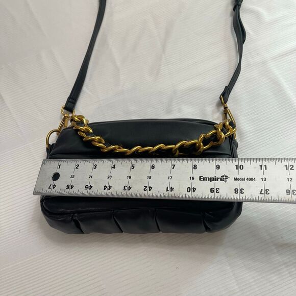 Steve Madden Black Quilted Coleman Purse Handbag - Picture 8 of 13